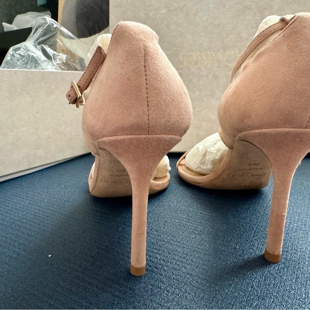 ๐ฌ๐ง Jimmy Choo Hesper 85 OSUE 028 Powder Pink 36 1/2 - Picture 3 of 5